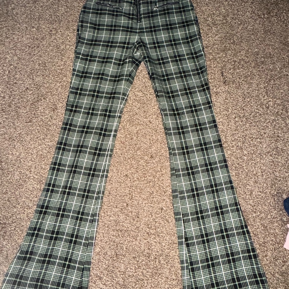 SO Black and White Flare Pants Retro Boot Cut